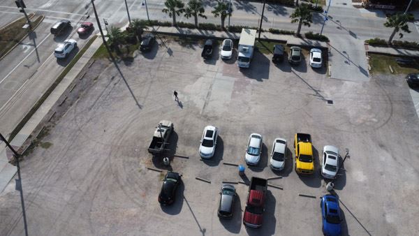 Preconstruction Photo of the East Parking Lot