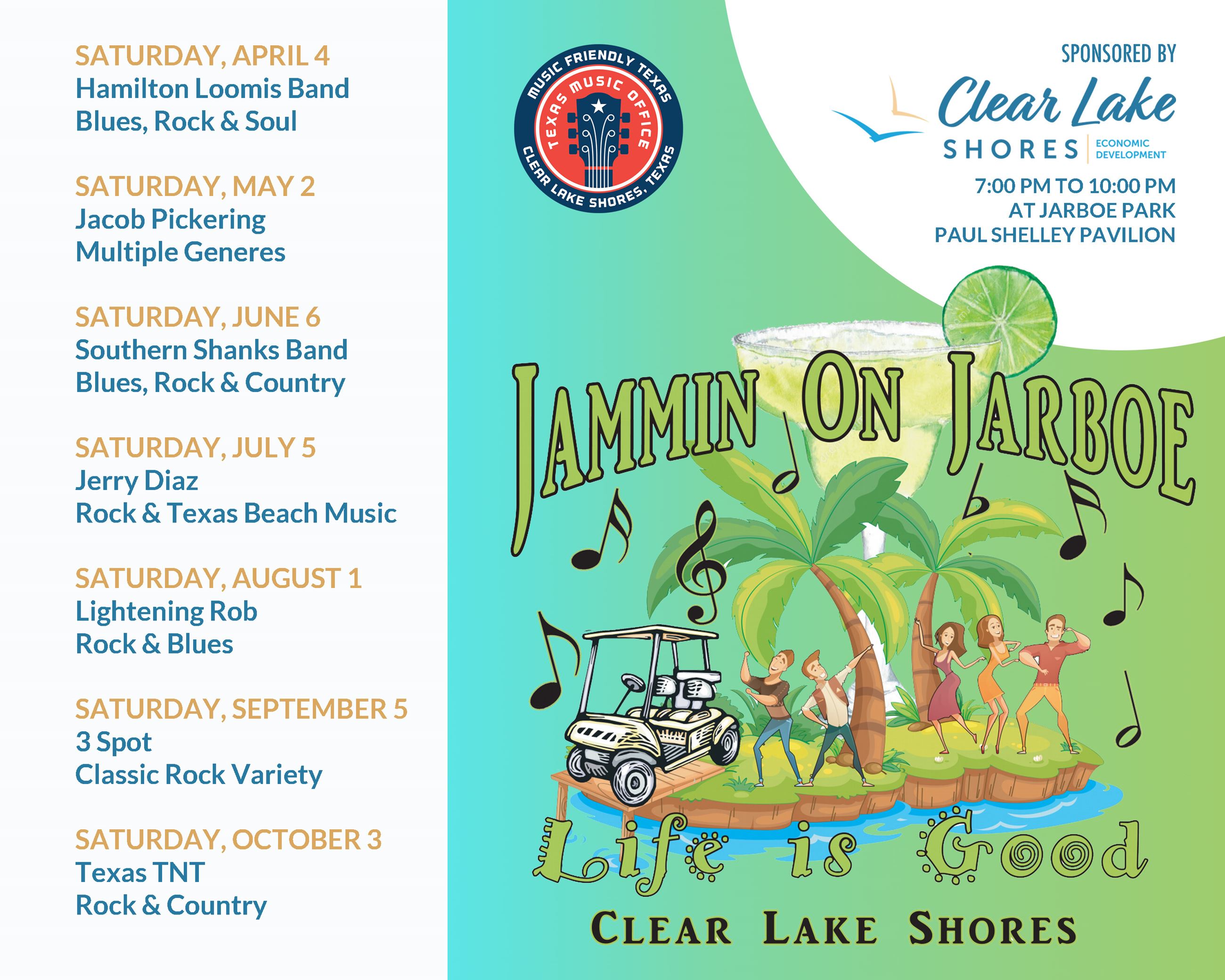 Jammin on Jarboe 2026 Schedule